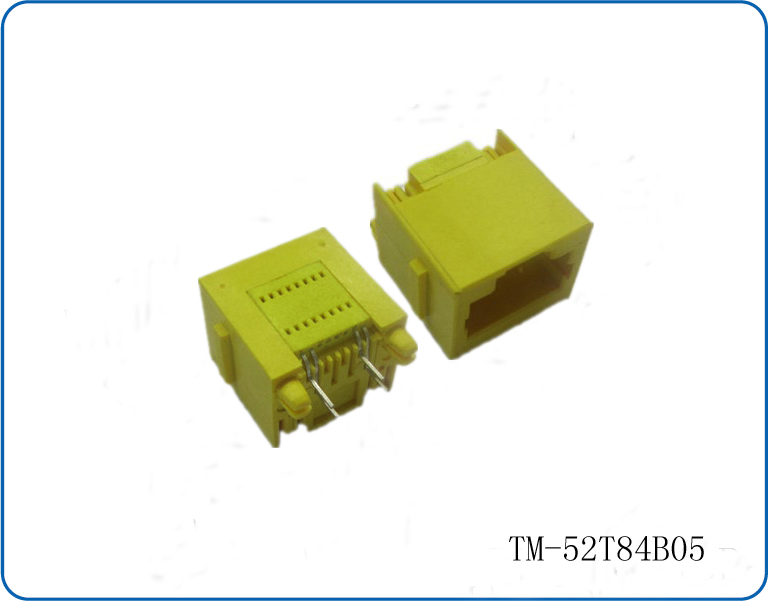 RJ45母座超薄彈帶燈屏蔽工控