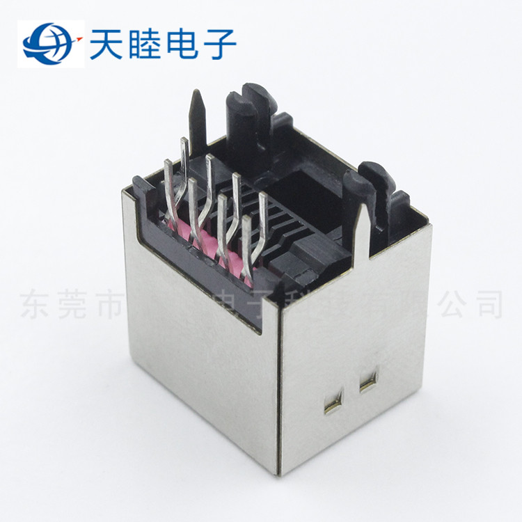 帶內(nèi)扣屏蔽銅殼8P8C RJ45連接器高清圖