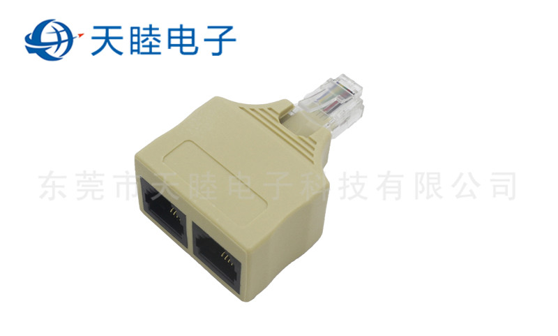 RJ11連接器 4PIN全塑電話公轉(zhuǎn)母轉(zhuǎn)接頭高清圖片